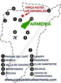 bbicacion Finca Hotel Los Girasoles