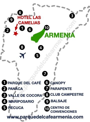 bbicacion Hotel Las Camelias